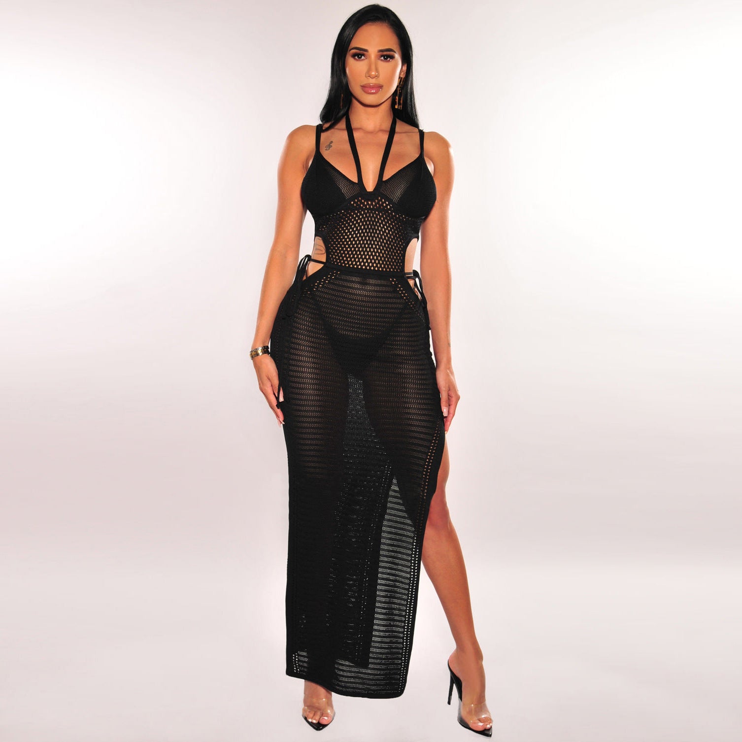 Backless Beach Knitted Dress