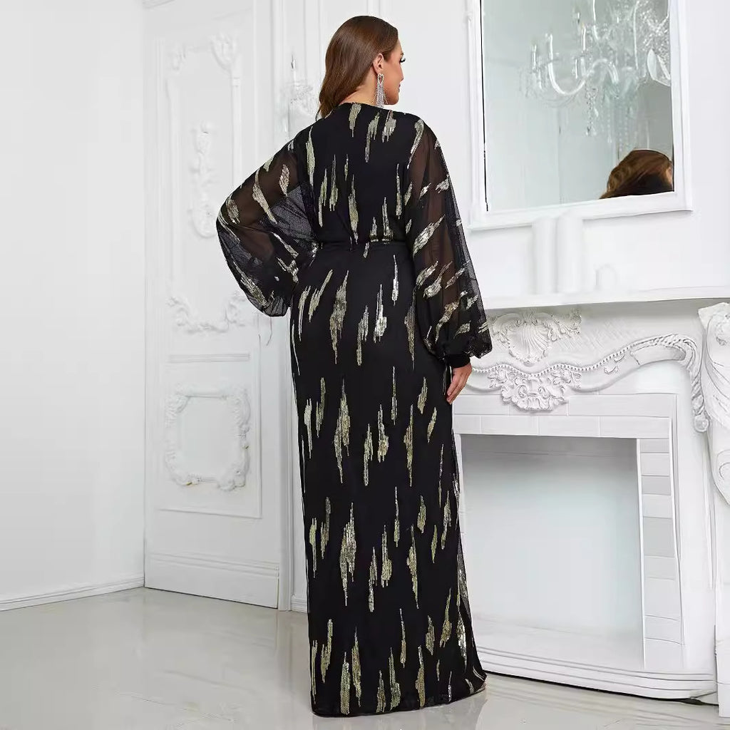 Curve Lantern Evening Dress