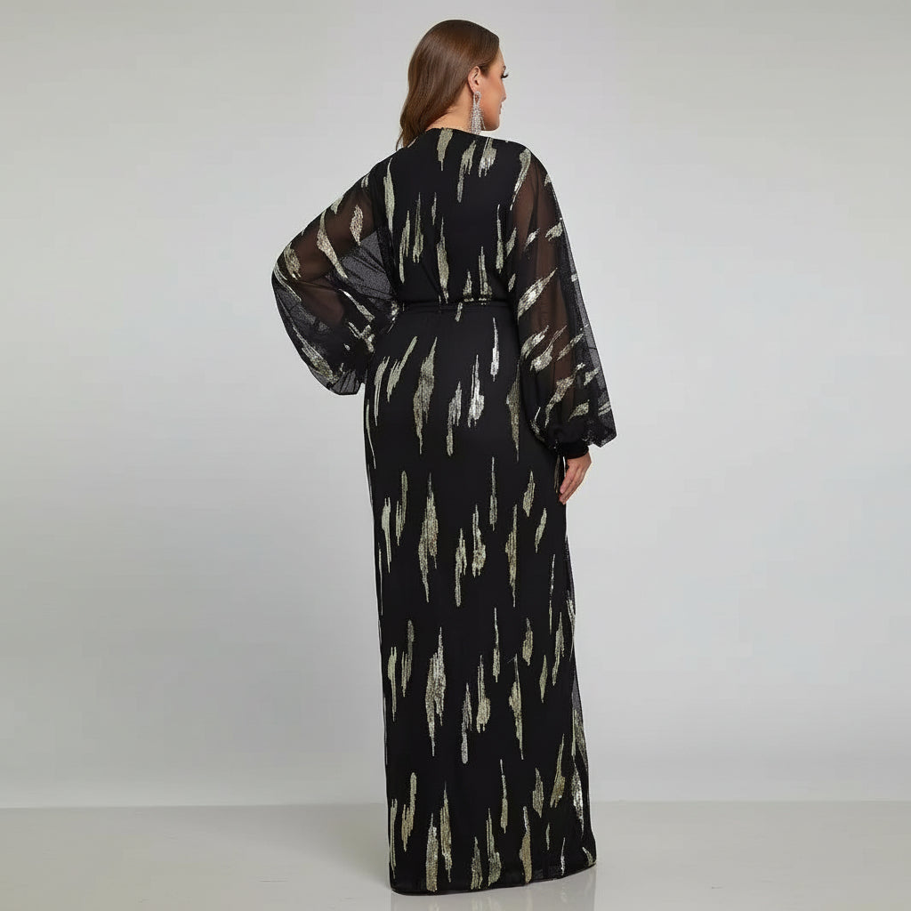 Curve Lantern Evening Dress