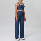 Cross Strap Bra & Straight Leg Active Pants