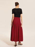 Cinched Sleeveless Two Piece Skirt Sets