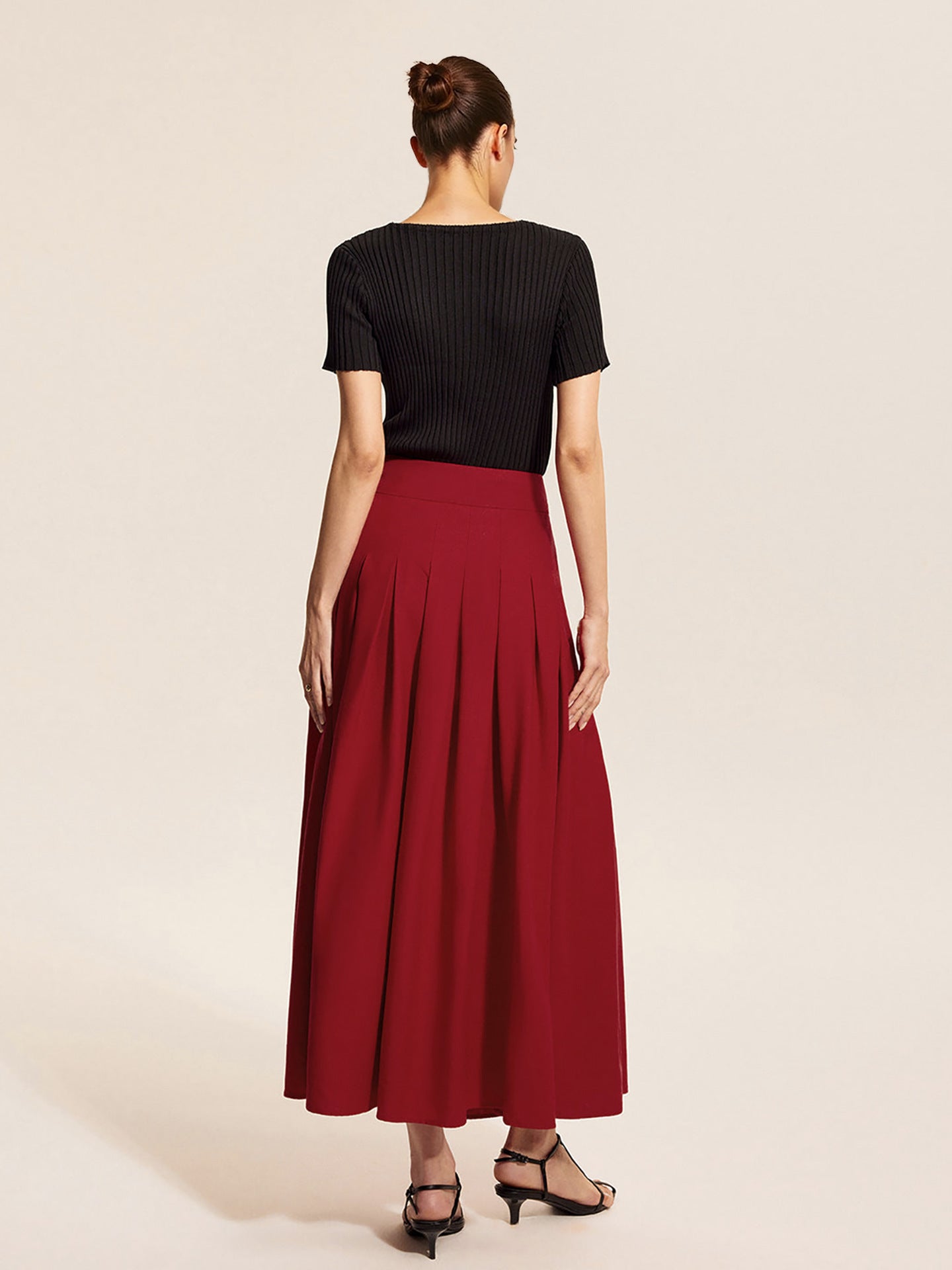 Cinched Sleeveless Two Piece Skirt Sets