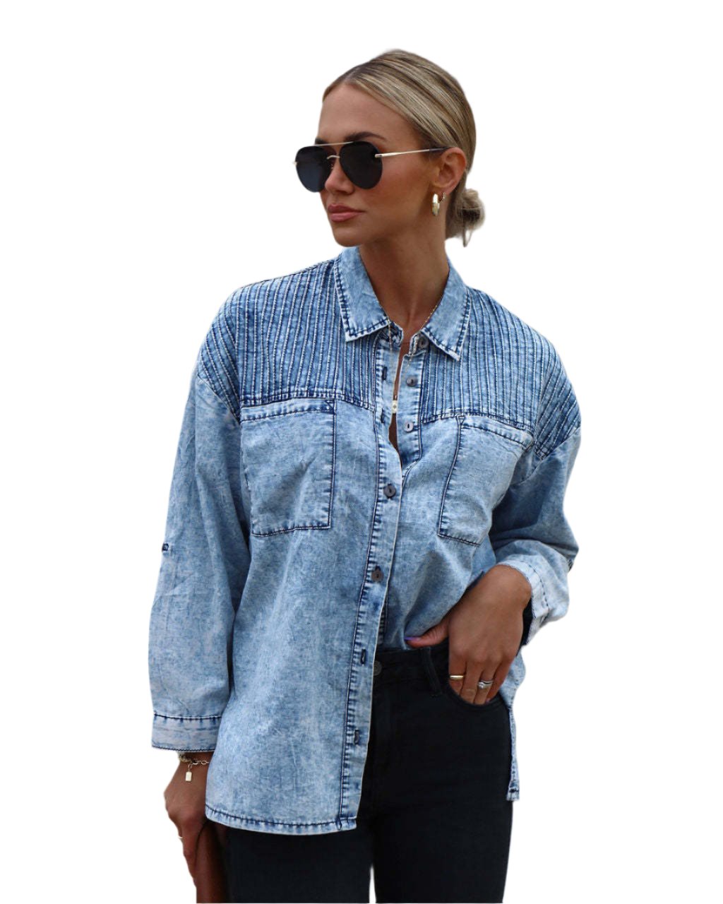 Denim Loose Top