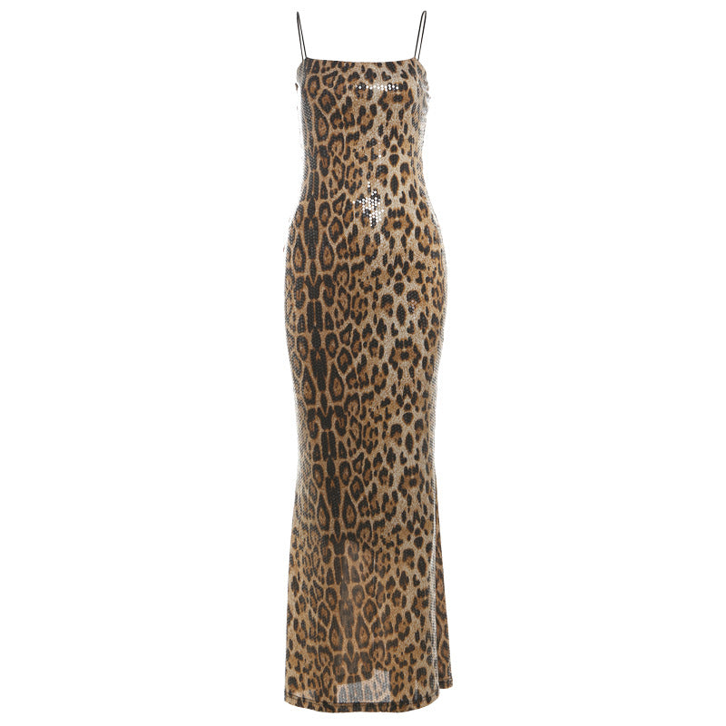 Sexy Leopard Print Sheath Dress