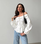 Off French Shoulder Collar Top