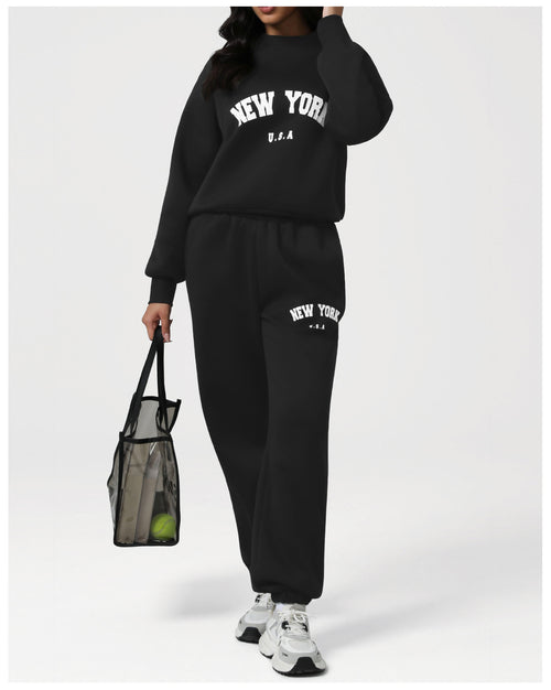 Apex Letter Print Sweat Set