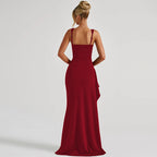 Evening Backless High Slit Dress