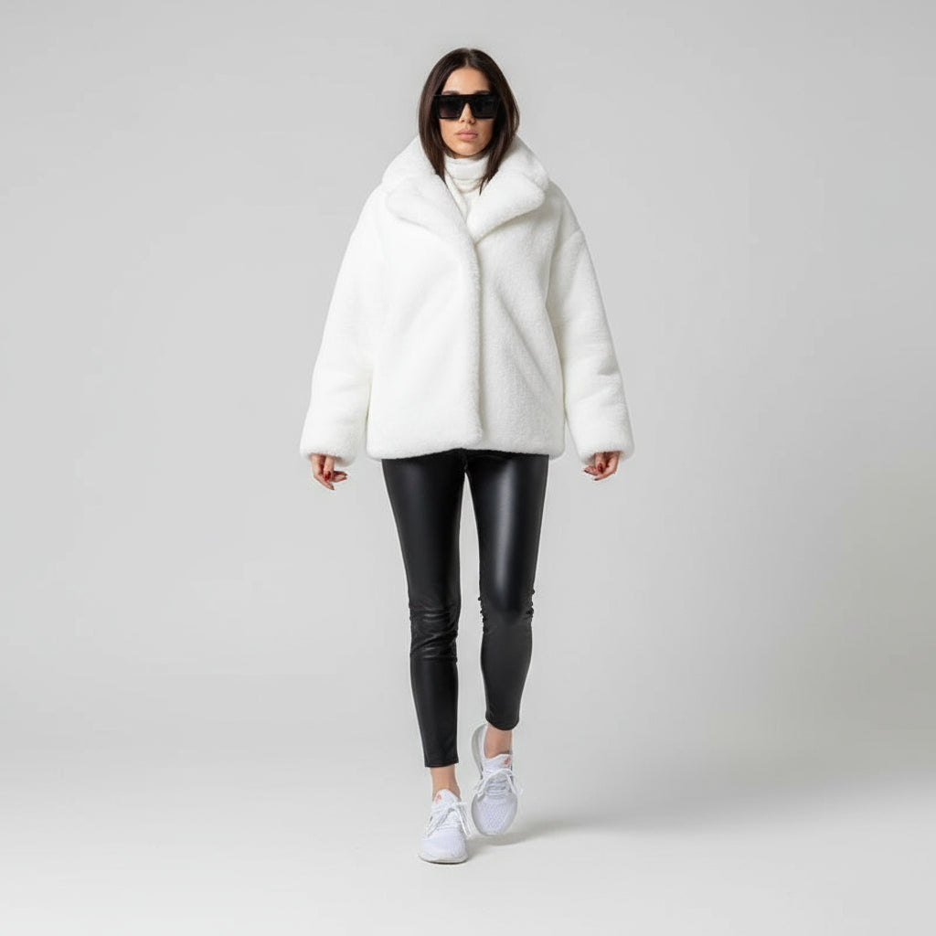 Faux Rabbit Fur Coat