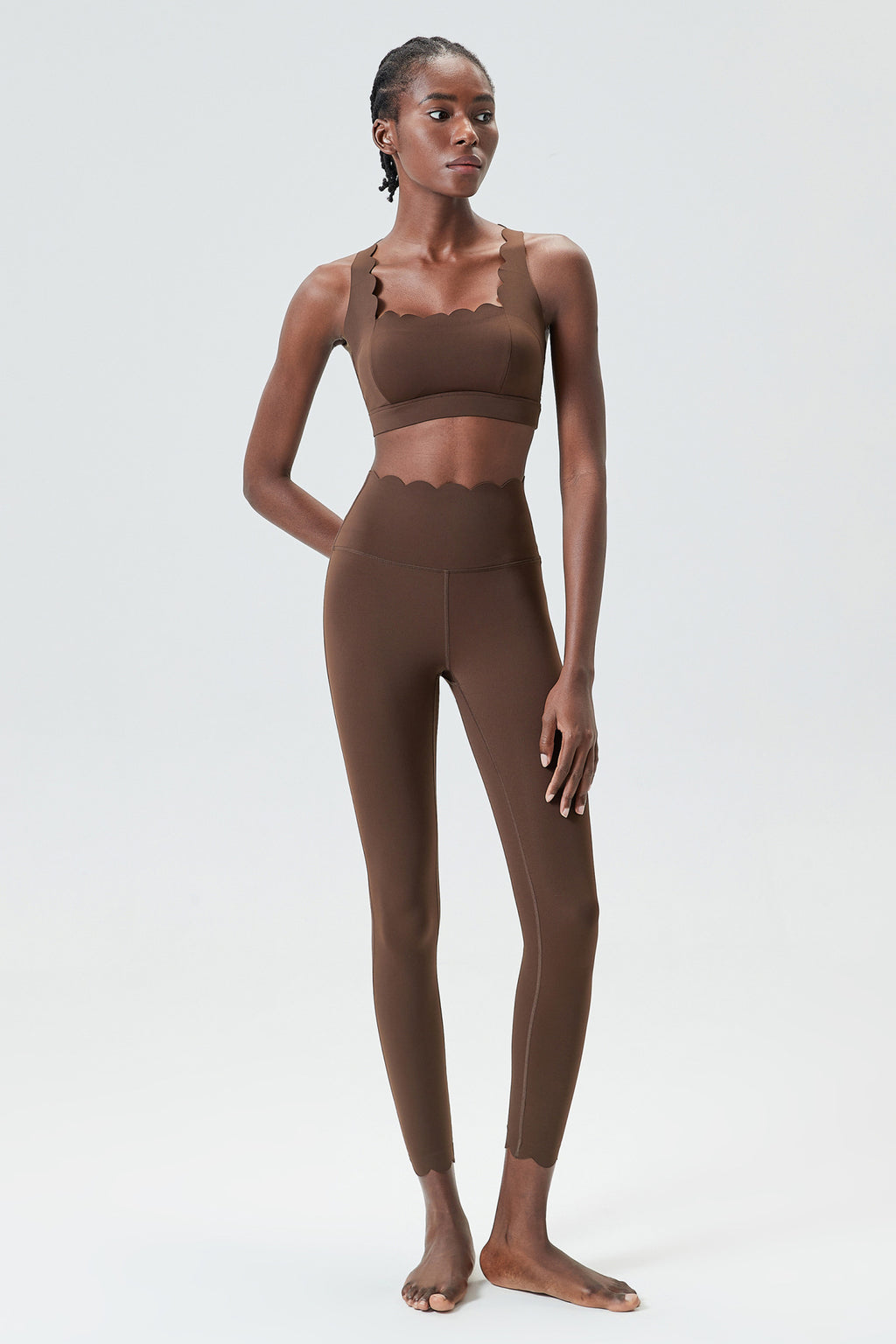 Small Wave Yoga Suit Suit Women Tight Fit Sports Fitness Suit Two Piece Quick Dry Suit