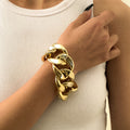 Geometric Metal Chain Bracelet