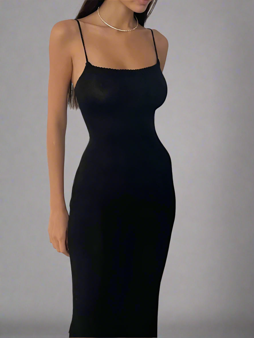 Spaghetti Strap Knitted Dress