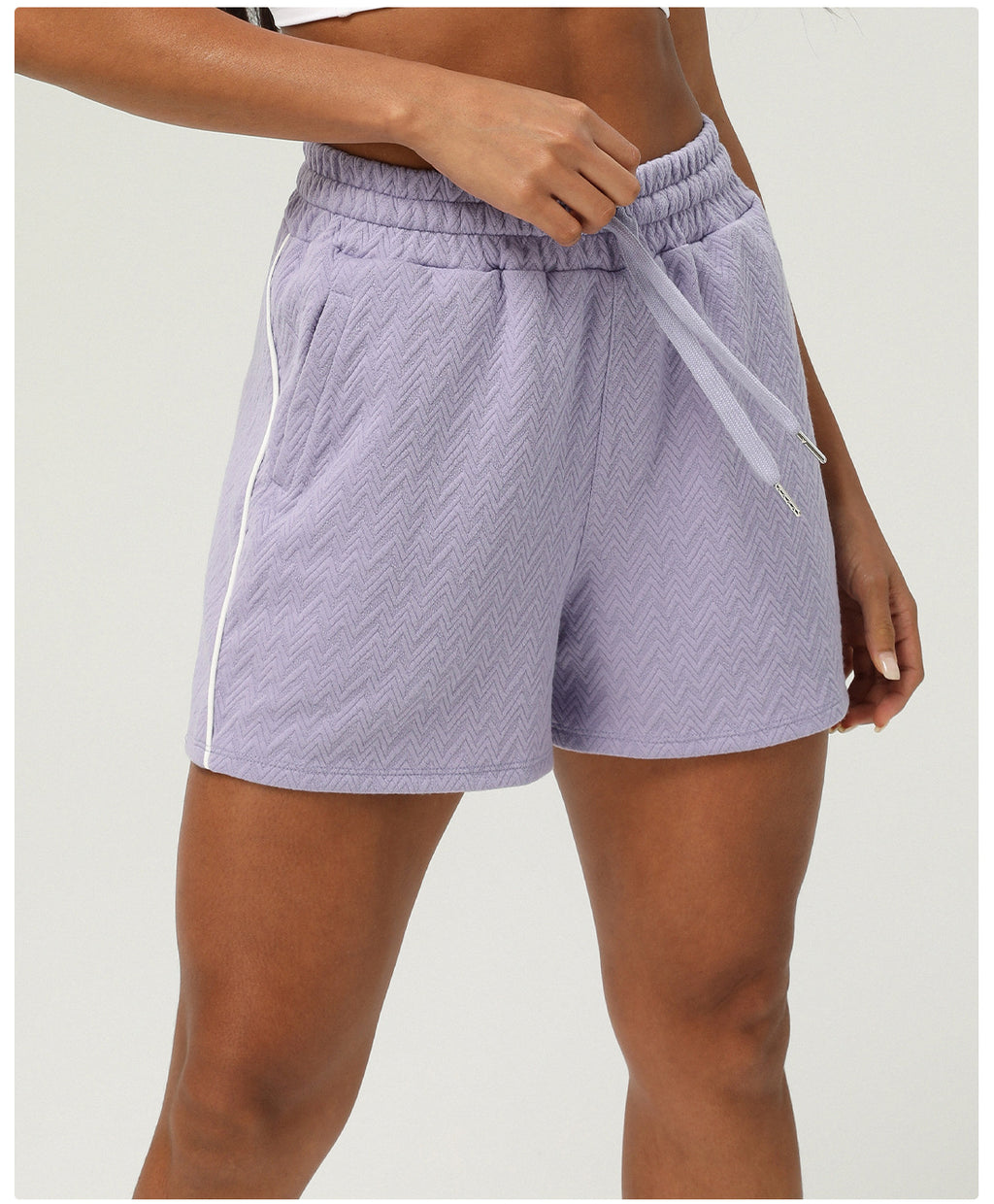Sports Casual Shorts Pocket High Waist Yoga Shorts Women Drawstring Outdoor Running Shorts