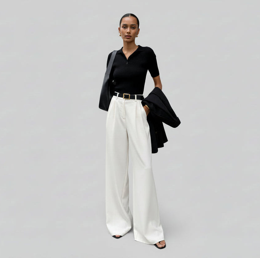 All Matching Pure White Office Trousers Pants