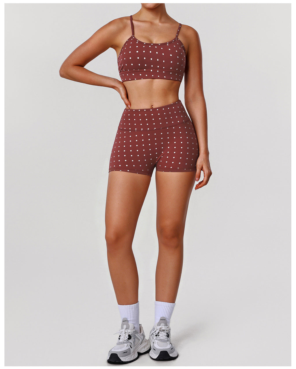 Yoga Sports Tights Polka Dot Printed Bum Lift Shorts Outdoor Cycling High Waist Shorts