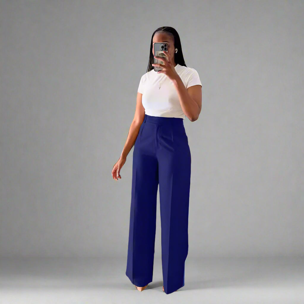 Straight Wide Leg Pants