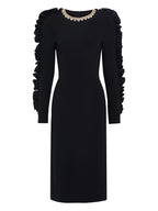 Stringy Three Dimensional Mid Length Dress