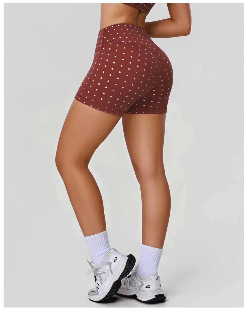 Yoga Sports Tights Polka Dot Printed Bum Lift Shorts Outdoor Cycling High Waist Shorts