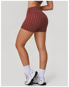 Polka Dot Ruched Bum-Lift High-Waist Shorts