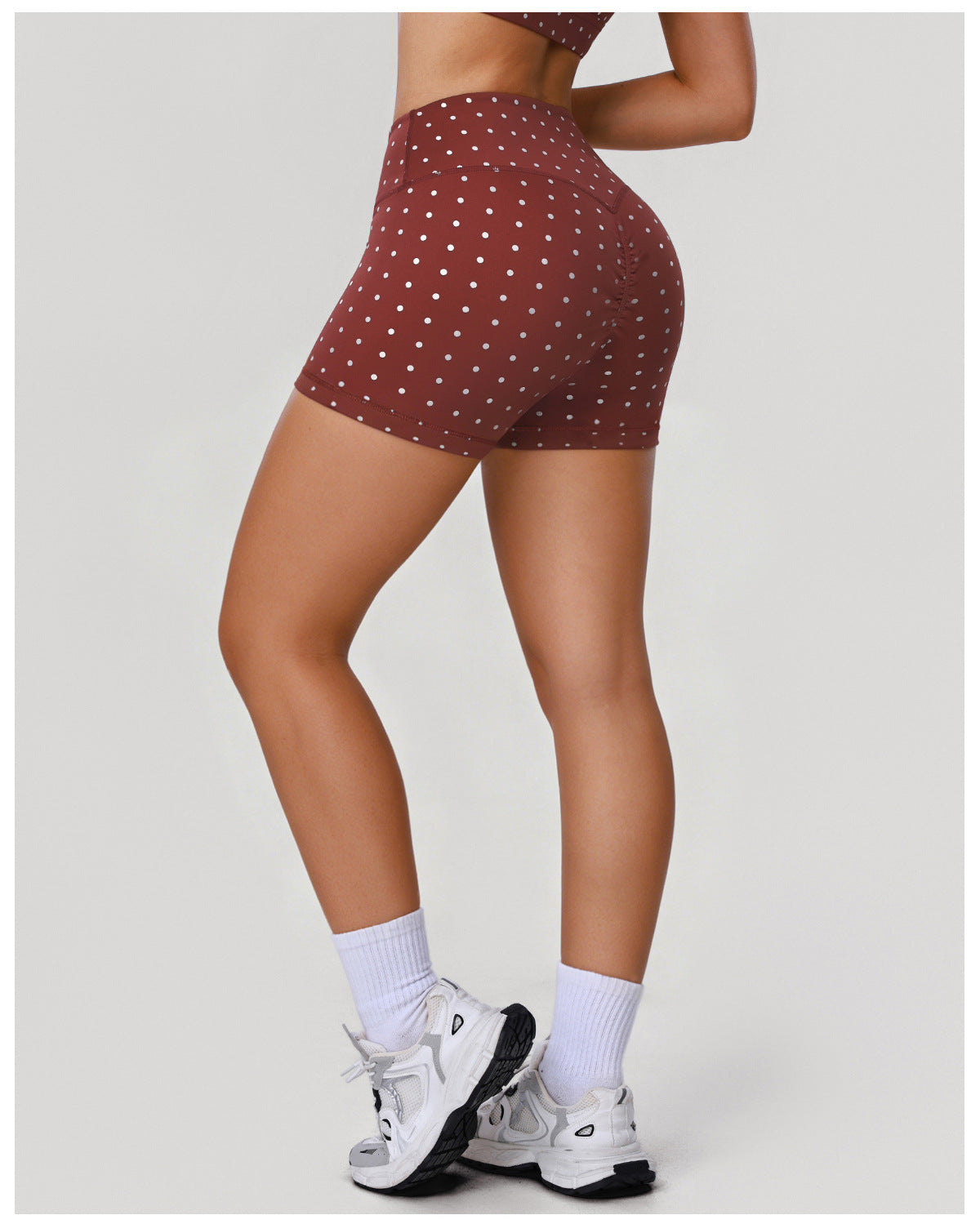 Yoga Sports Tights Polka Dot Printed Bum Lift Shorts Outdoor Cycling High Waist Shorts