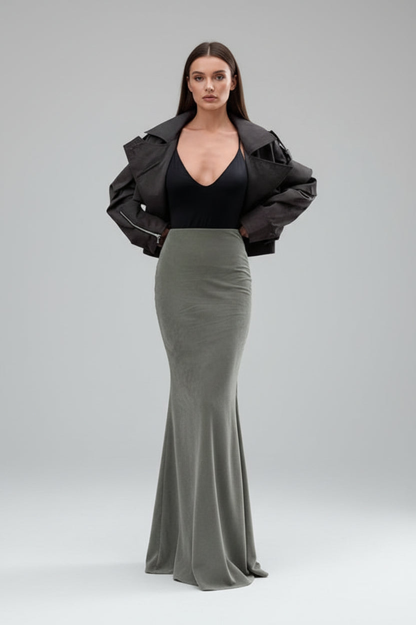 Silver Fox Fishtail Skirt