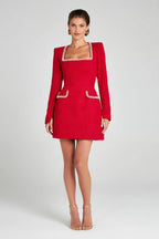 Elegant Slim Long Beaded Classic Dress