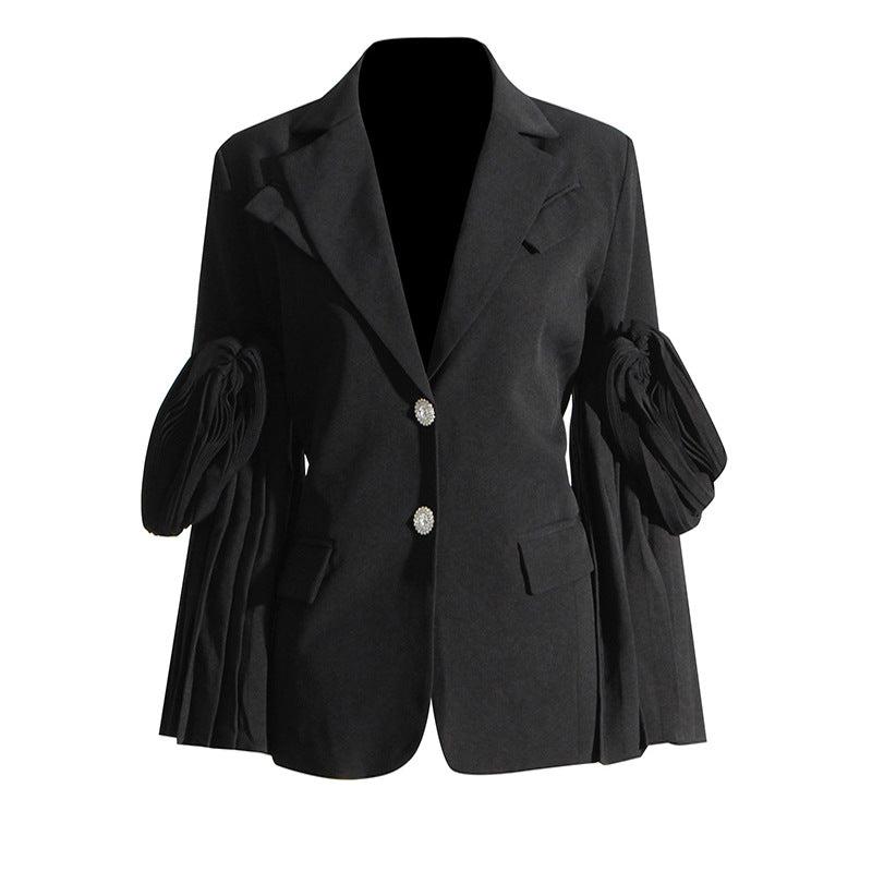 Niche Retro Ruffle Blazer