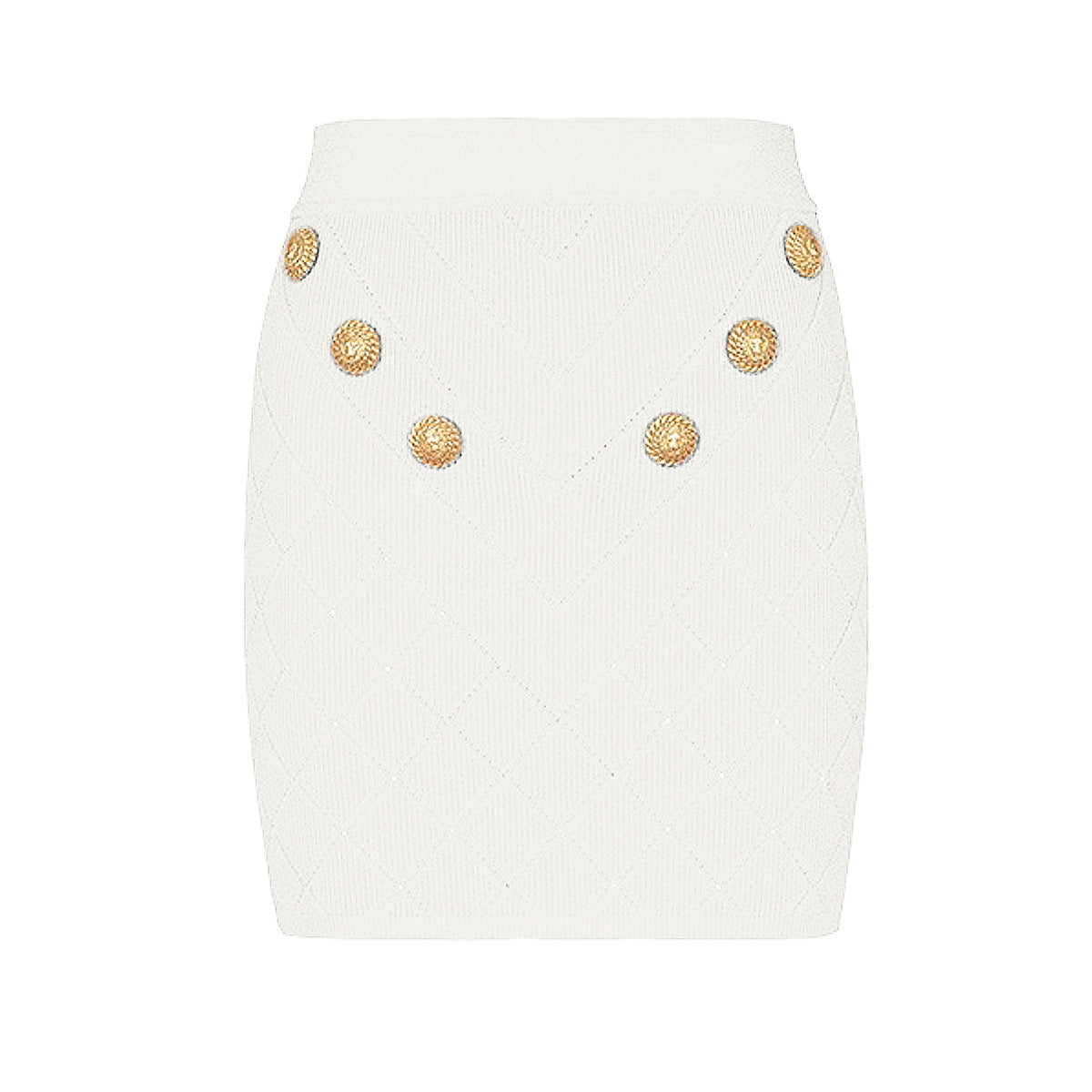Classic Button Knitted Skirt