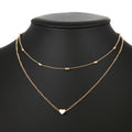 Simple Peach Heart Multi-layer Necklace
