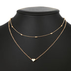 Simple Peach Heart Multi-layer Necklace
