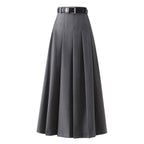 High Waist Slimming Pleated A line Skirt