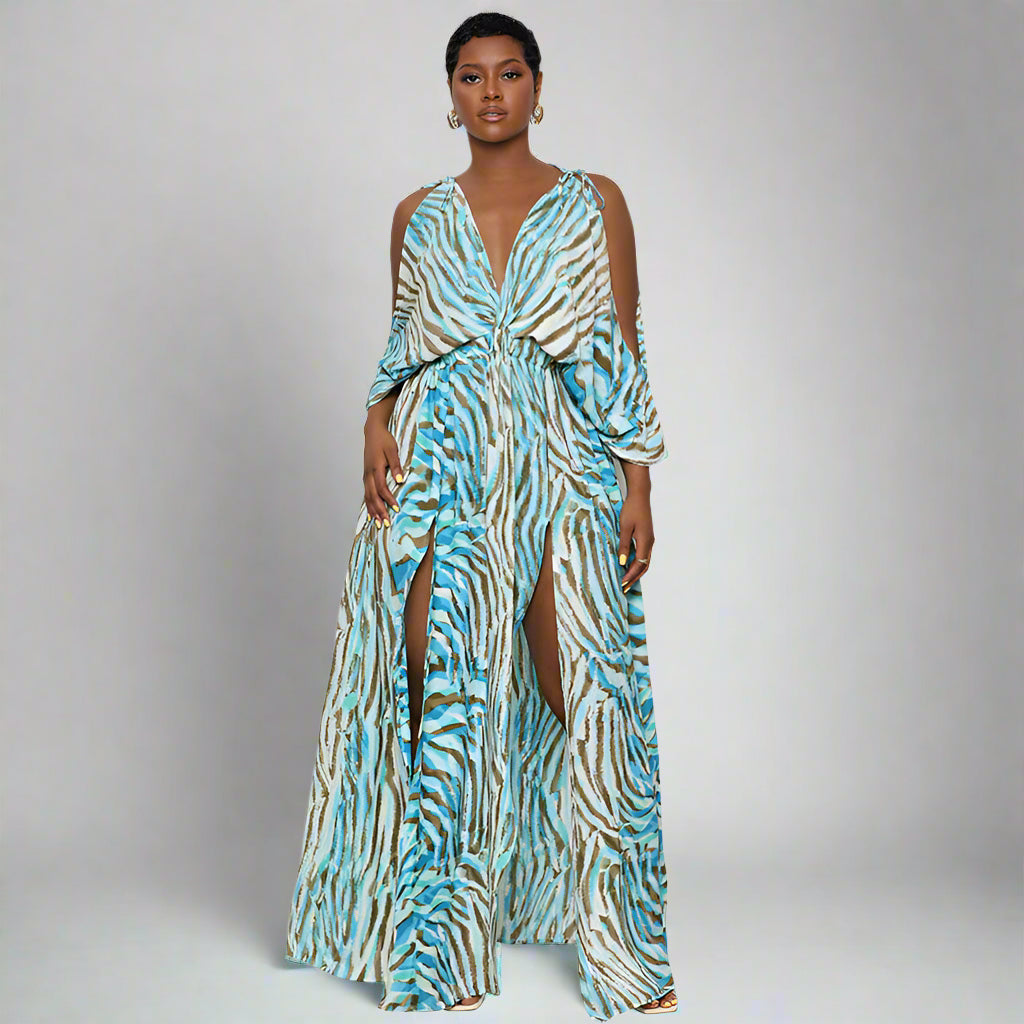 Slit French Suspender Dress