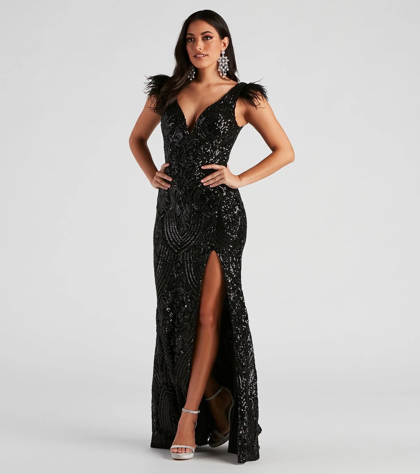 Elegant Sequined Cocktail Dress