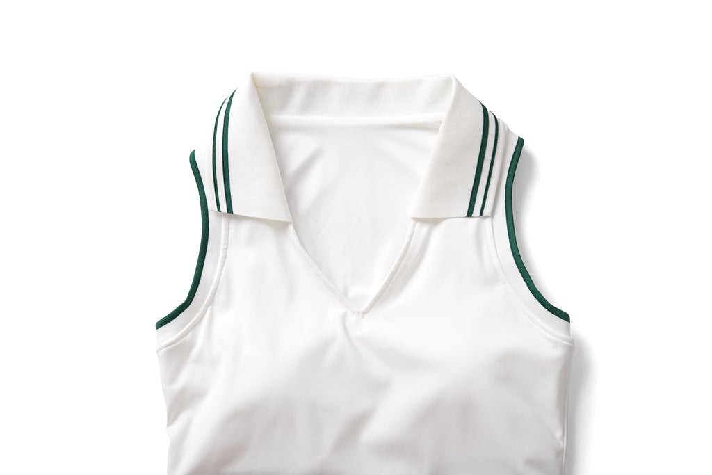 Stand Collar Tennis Women Yoga Fitness Running Top Quick Drying Sleeveless Vest with Chest Pad