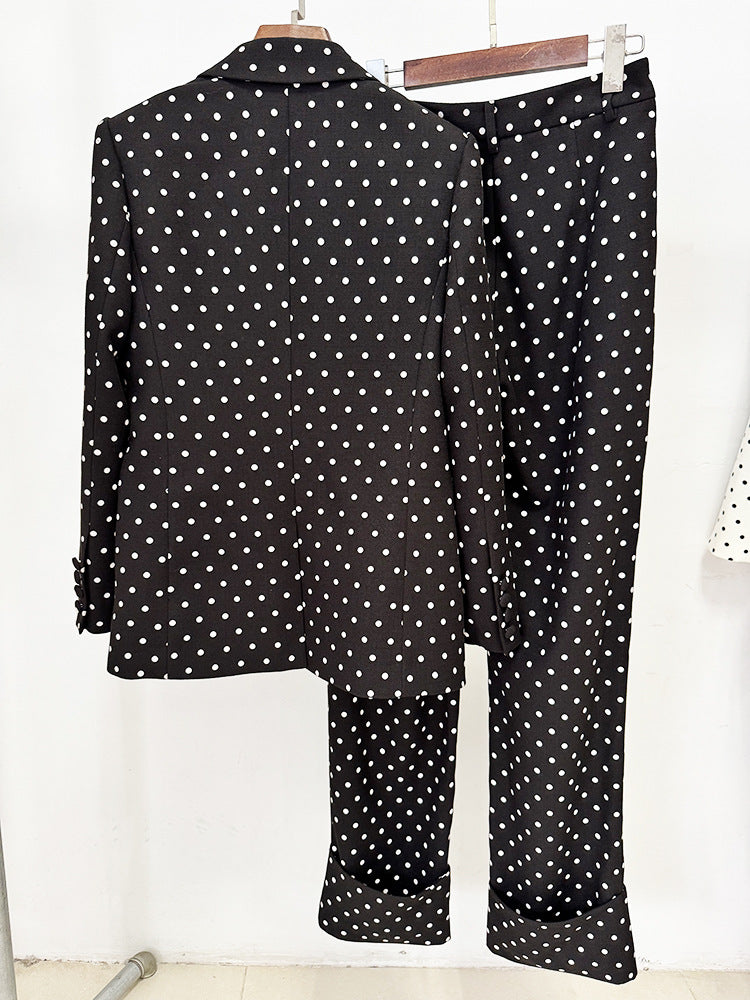 Star Bow Polka Dot Blazer & Trousers Suits