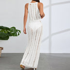 Knitted Sleeveless Beachwear Skirt Set