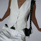 Single Breasted Vest & Straight Shorts Set