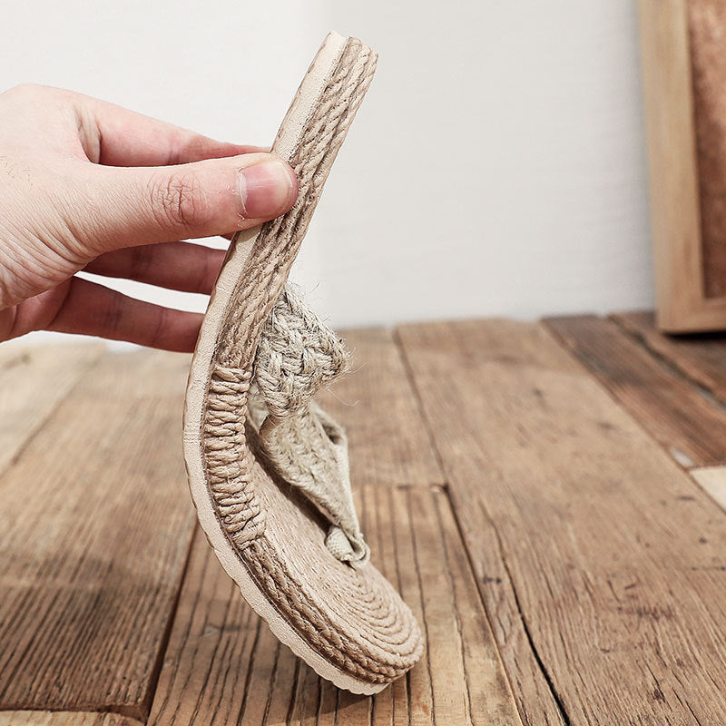 Straw Hemp Bottom Beach Sandals