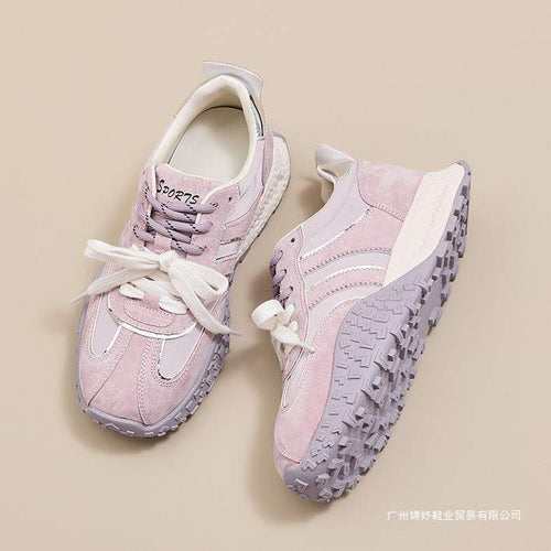 8cm Height-Increasing German Training Shoes For Women 2025 New Style Retro Casual Sports Dad Shoes For Petite Individuals