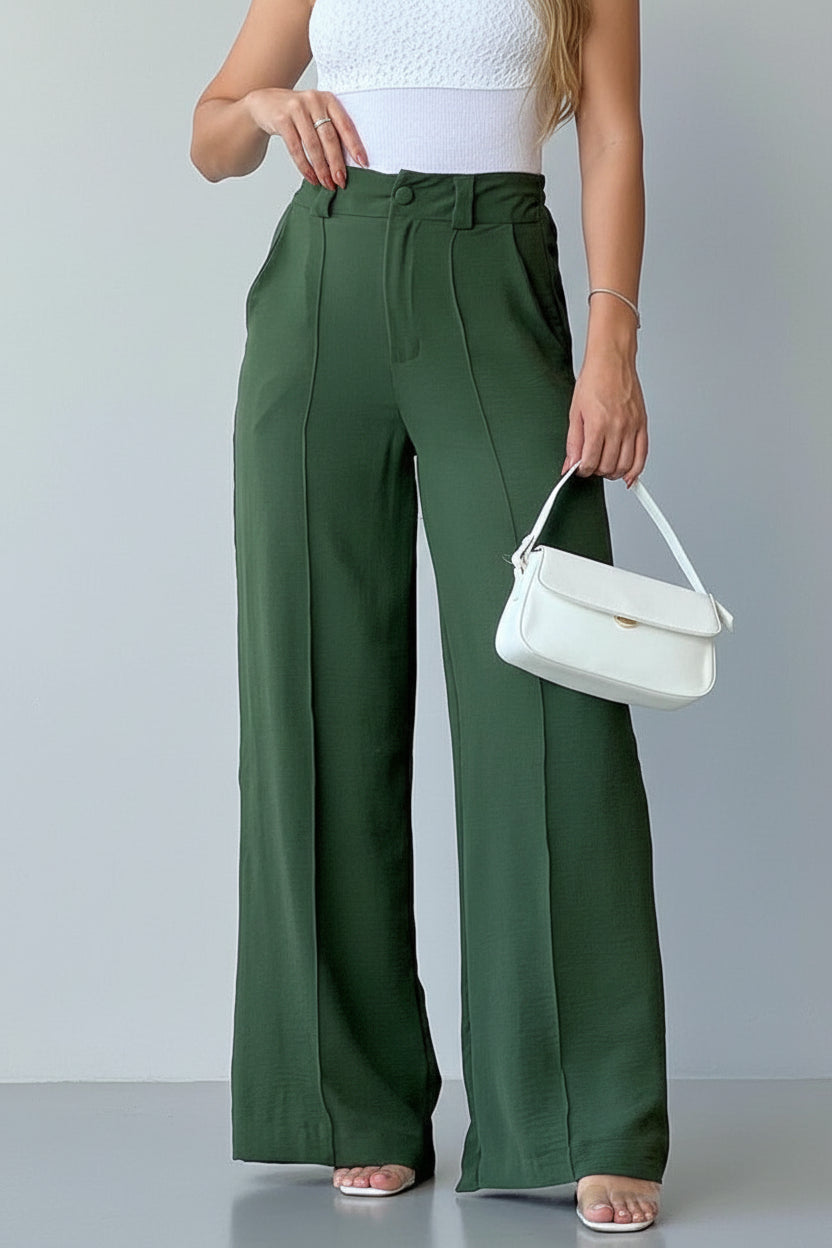 Spring Loose Pleated Wide Leg Pants