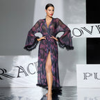 Big Bell Butterfly Lace Slit Robe