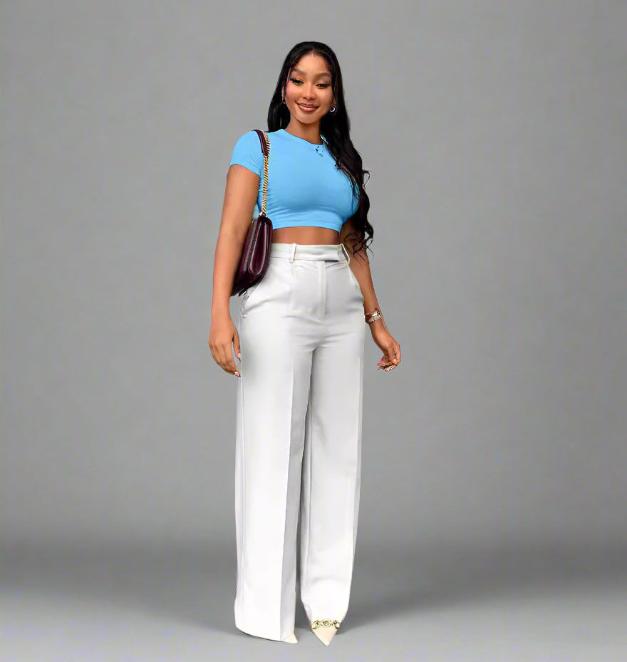 Straight Wide Leg Pants