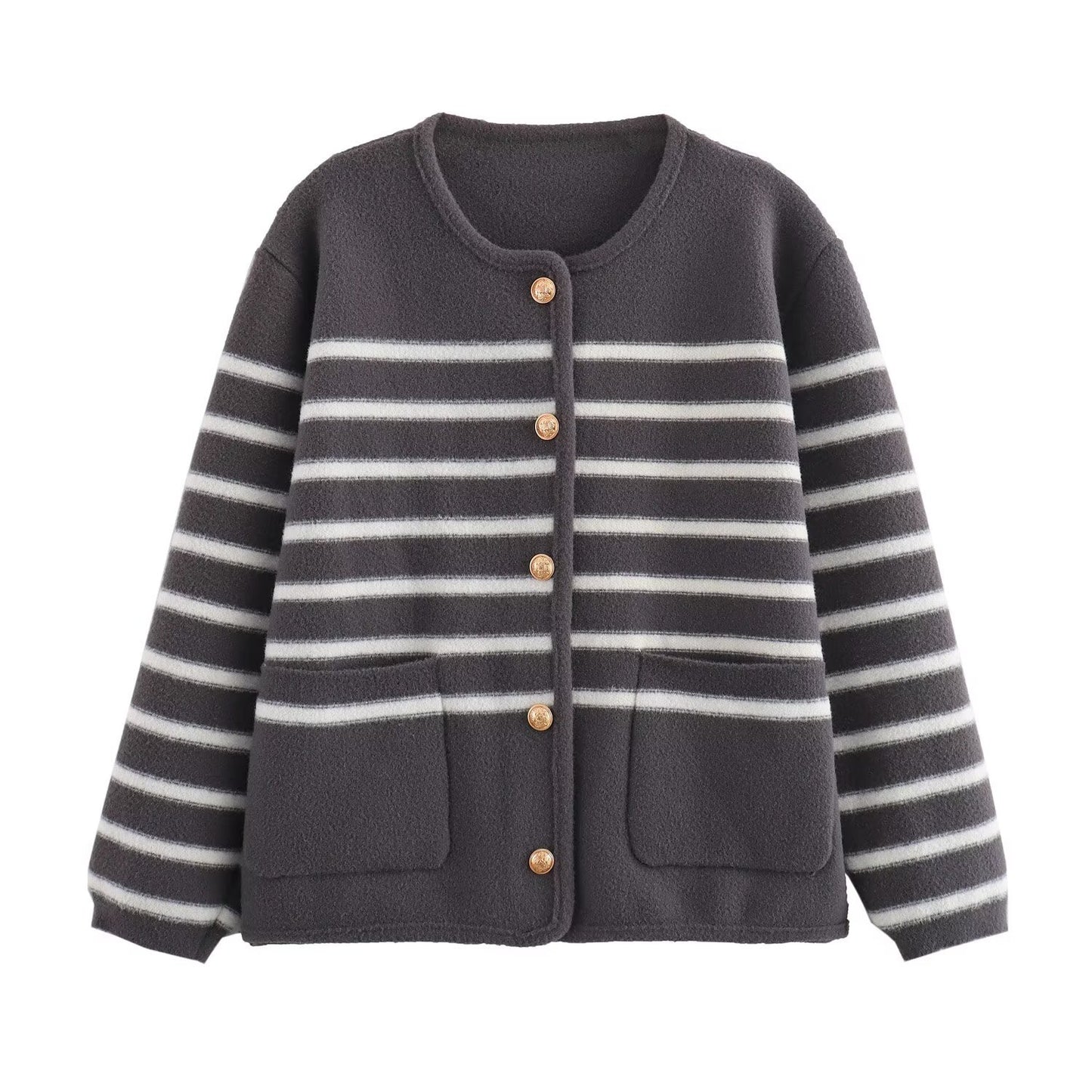 Classic Vintage Stripe Knitted Cardigan