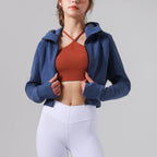 The Alina Cropped Zip Hoodie