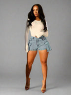 Detachable Hanging Denim Pants