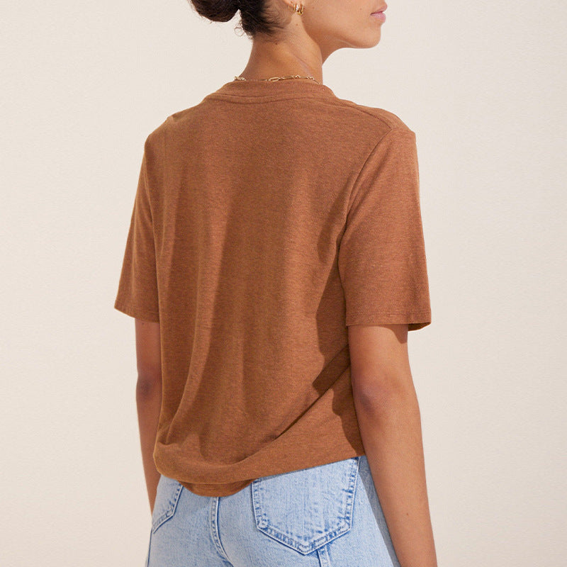 Deep V Plunge T Shirt