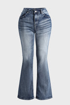 Ladies Vintage Embroidered Pocket Low Waist Jeans