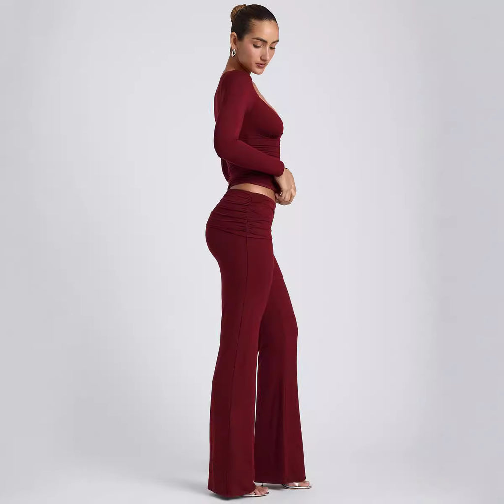 Leisure Wide Leg Loungewear Suit