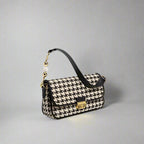Houndstooth Print Shoulder Bag