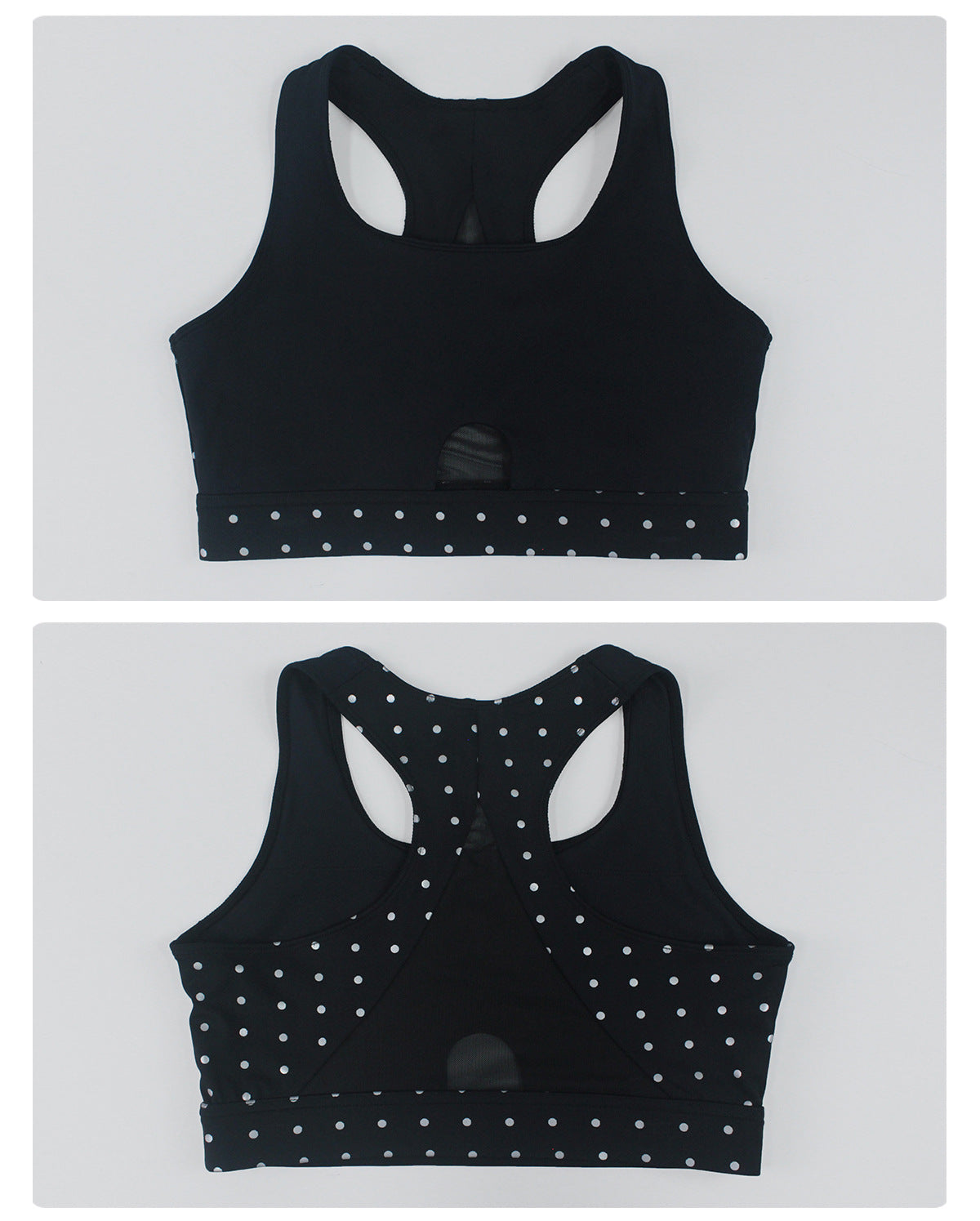 Polka Dot Printed Sports Trousers Set Shockproof H Shaped Beauty Back Bra Yoga Clothes High Elastic Training Two Piece Sets Women The size is a bit small
