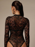 Long Sleeve Lace Bodysuit